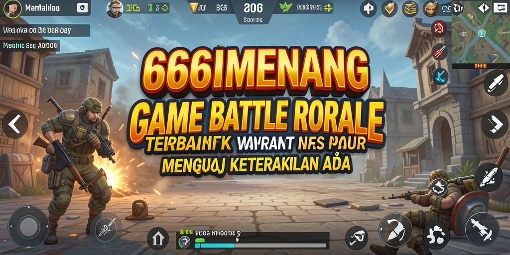 Gameplay 666MENANG yang mendebarkan dalam pertarungan Battle Royale.