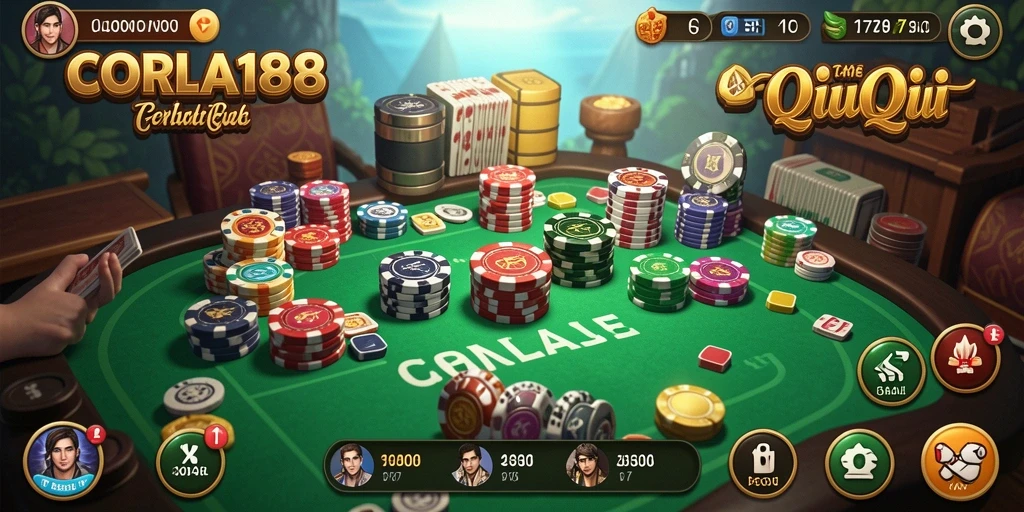 Tampilan screenshot CORLA188 yang menunjukkan keseruan permainan QiuQiu.