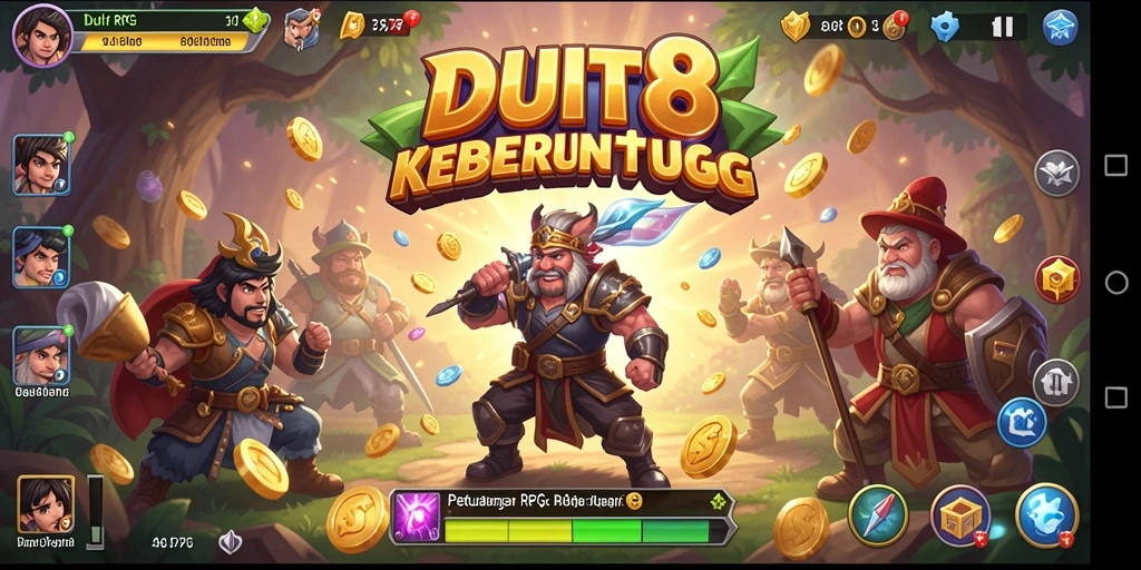 Tampilan menarik gameplay RPG DUIT8 dengan karakter dan pertarungan seru.