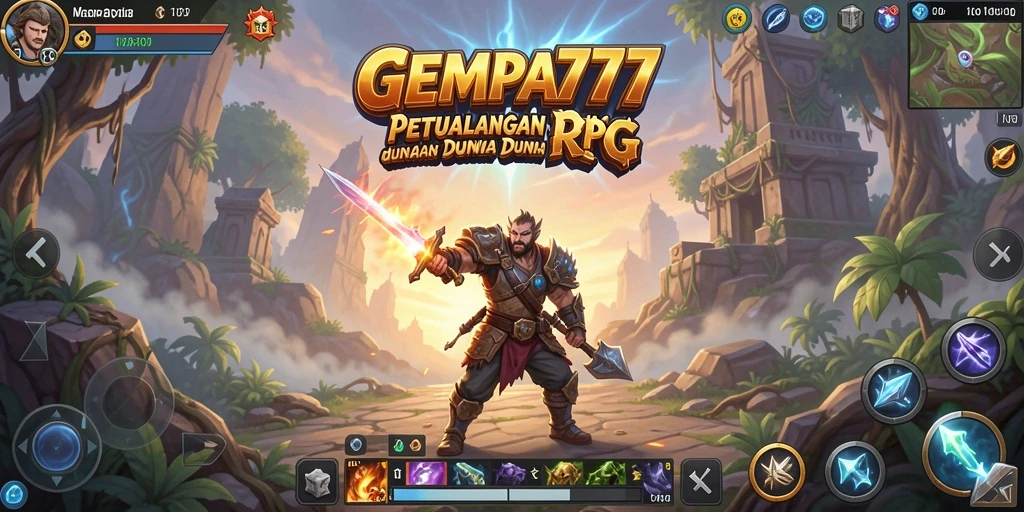 Tangkapan layar menunjukkan aksi seru dalam game RPG GEMPA777.