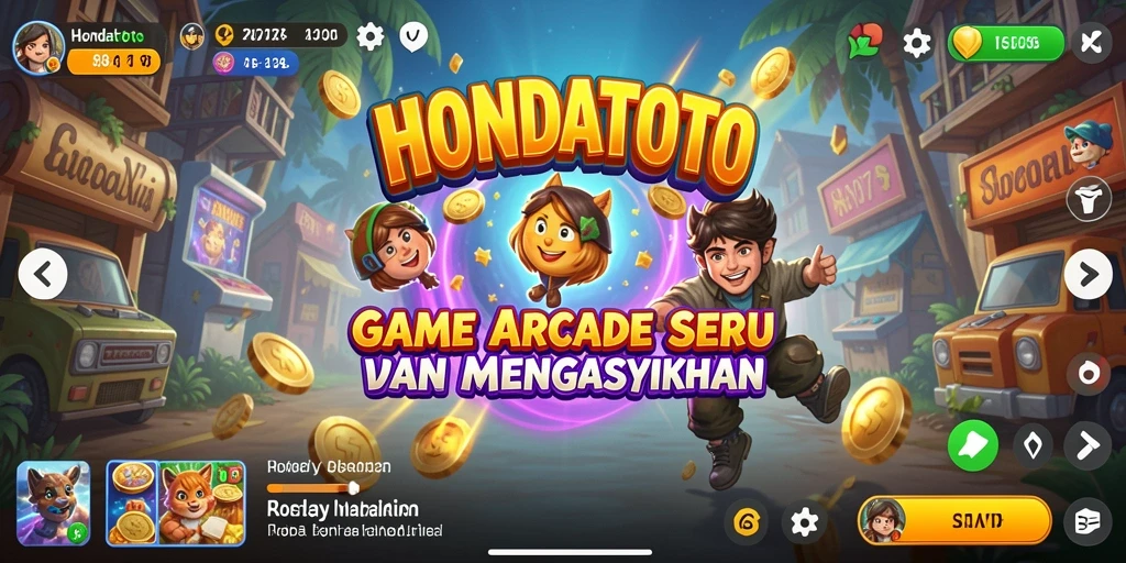 Tampilan gameplay HONDATOTO yang penuh aksi di layar.