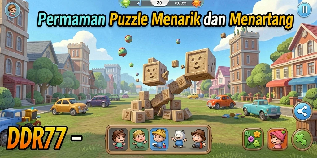 Tampilan gameplay puzzle menarik di IDR77.
