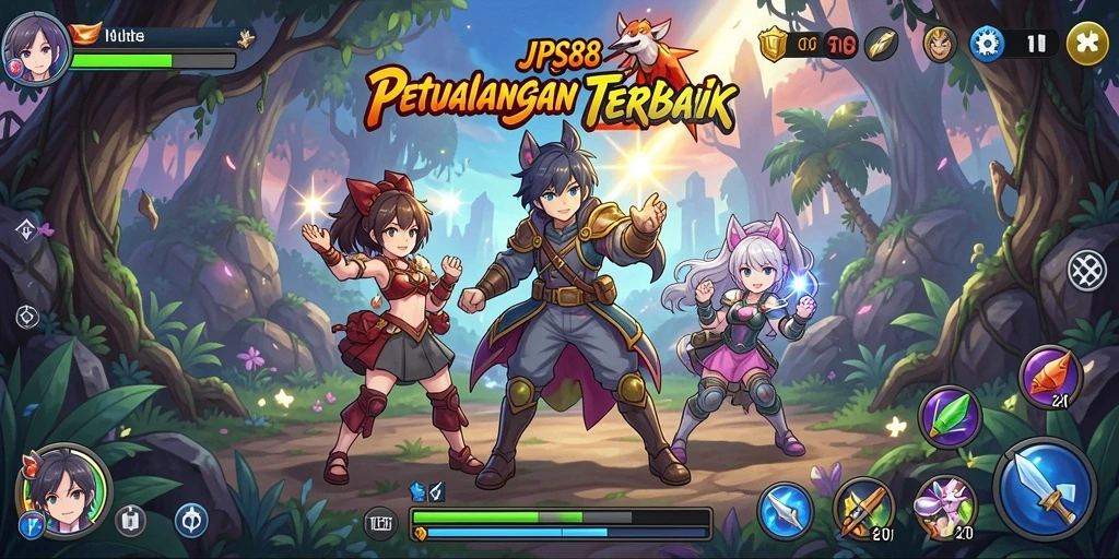 Screenshot gameplay <strong>JPS88</strong> menampilkan aksi seru karakter Anime.