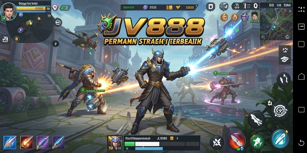 Screenshot gameplay JV88 yang menampilkan aksi strategi menarik dan intens.