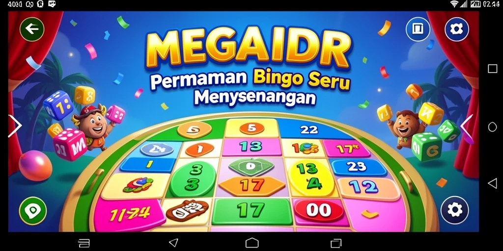 Tampilan gameplay seru di MEGAIDR saat bermain Bingo.