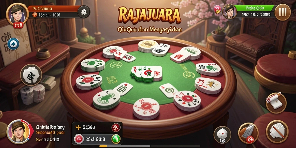 Tampilan menarik dari gameplay QiuQiu di RAJAJUARA.