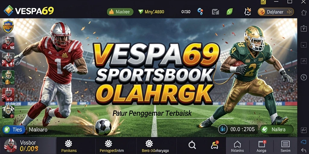 Tampilan antarmuka pengguna VESPA69 saat bermain Sportsbook.