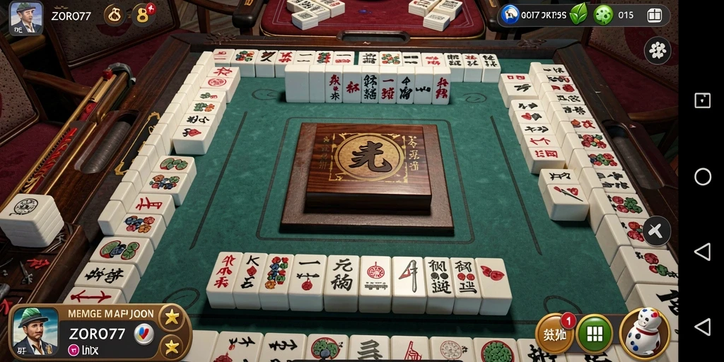 Tampilan gameplay Mahjong yang menarik di ZORO77.